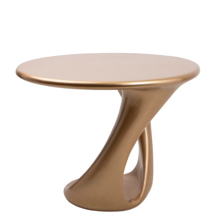 Masă de Dining Shangri La 100x100x75 cm, Rășină Auriu - King Home [1]