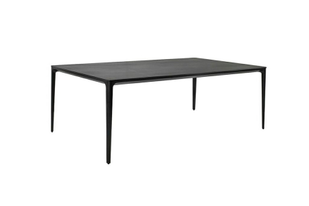 Produse - Masă de Dining Slim 180x90x73,5 cm, Marmură și Aluminiu Negru - King Home