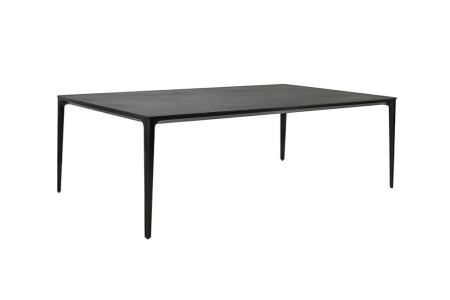 Produse - Masă de Dining Slim 200x100x73,5 cm, Marmură și Aluminiu Negru - King Home