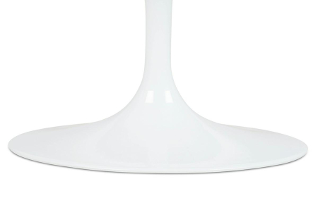 Masă de Dining Tulip Ellipse Marble 200x120x73 cm, Marmură și Metal Alb Lacuit la Înalt Luciu - King Home [5]