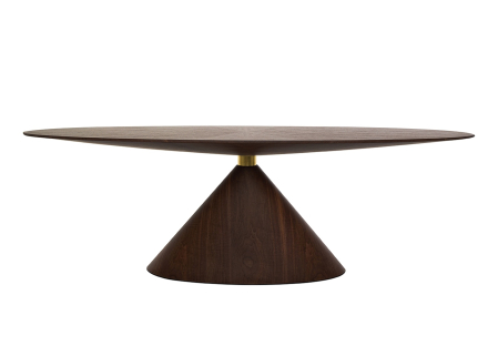 Produse - Masă de Dining Ufo 240x240x75,5 cm, Maro - King Home