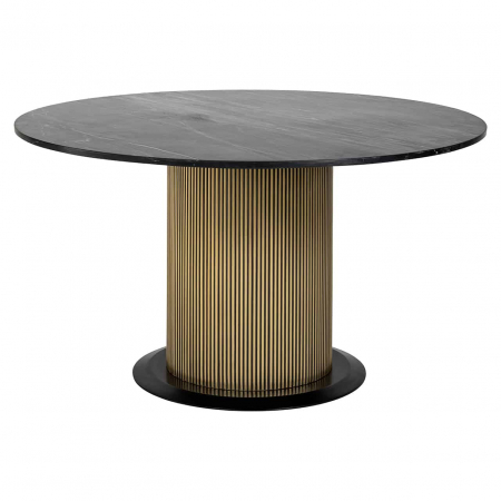 Produse - Masă de sufragerie Ironville √ò140 (negru/auriu), 7578 - Richmond Interiors