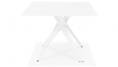 Masa design living alba Layton 200x100 cm, blat sticla, picioare metal, DT01240WHWH - Kokoon [2]