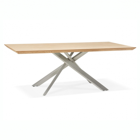 Mese living - Masa design living Callum 200x100 cm, blat lemn natur, picioare metalice, DT01270NABS - Kokoon