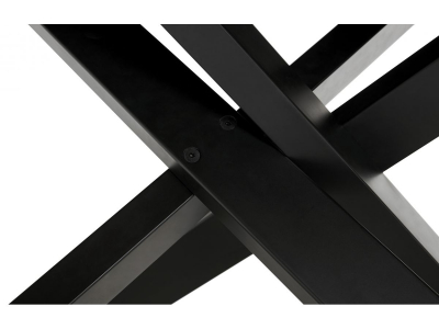 Masa design living Layton 200x100 cm, blat alb sticla, picioare negre metal, DT01180WHBL - Kokoon [5]