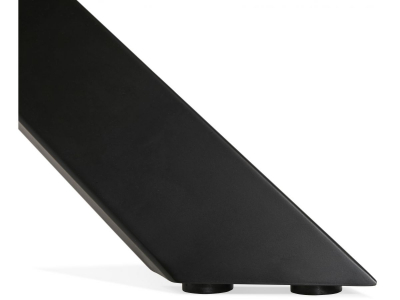 Masa design living Layton 200x100 cm, blat alb sticla, picioare negre metal, DT01180WHBL - Kokoon [6]