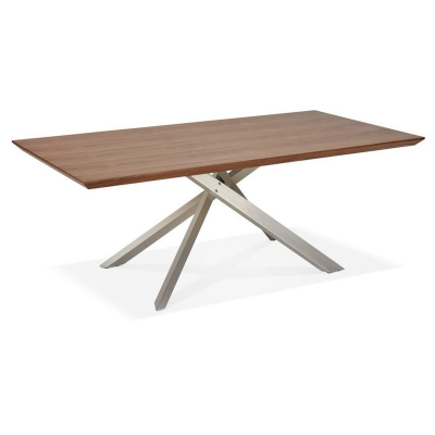Masa design living nuc Callum 200x100 cm, blat lemn, picioare metal, DT01280WABS - Kokoon [4]