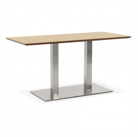Mese de bucatarie - Masa dining Jock 150x70 cm MDF lemn natur / picioare otel / talpa subtire, DT00900NA - Kokoon