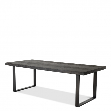 Mese de bucatarie -   Masă de dining Melchior furnir steBorcan cărbune 230 cm 112222 EICHHOLTZ