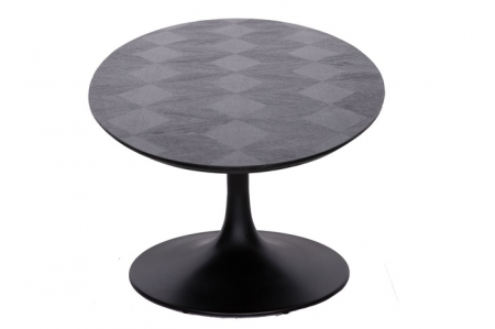 Masa dining neagra ovala lux Dora, 130/160 cm, din furnir stejar si metal, 7550 - Richmond Interiors [5]
