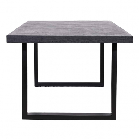 Masa dining premium stejar negru Dargo 200/230x100 cm, picioare negre metal, 7548 - Richmond Interiors [1]