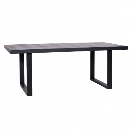 Produse - Masa dining premium stejar negru Dargo 200/230x100 cm, picioare negre metal, 7548 - Richmond Interiors