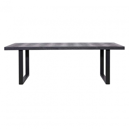 Masa dining premium stejar negru Dargo 200/230x100 cm, picioare negre metal, 7548 - Richmond Interiors [6]