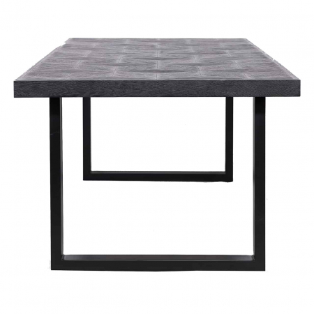 Masa dining premium stejar negru Dargo 200/230x100 cm, picioare negre metal, 7548 - Richmond Interiors [5]