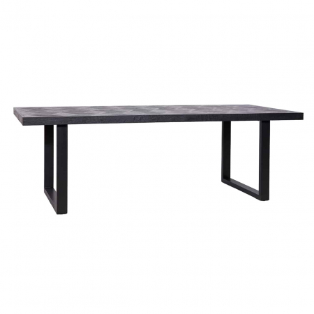 Masa dining premium stejar negru Dargo 200/230x100 cm, picioare negre metal, 7548 - Richmond Interiors [4]
