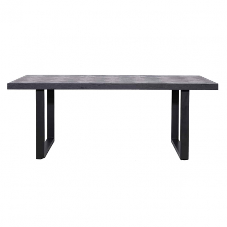 Masa dining premium stejar negru Dargo 200/230x100 cm, picioare negre metal, 7548 - Richmond Interiors [2]