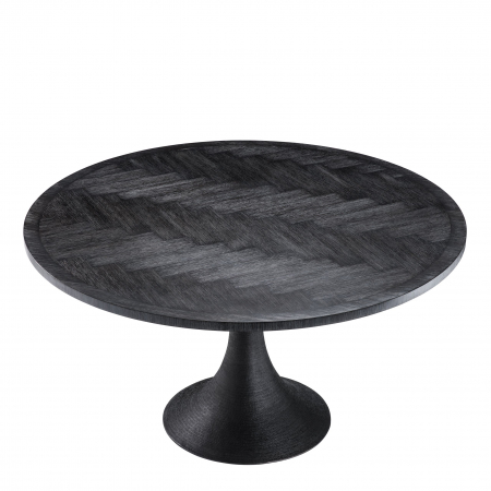   Masa de dining Melchior rotundă din furnir de steBorcan cărbune 113281 EICHHOLTZ [1]