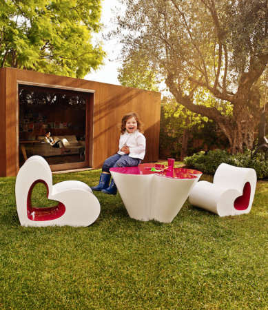 Masa exterior copii Agatha 94x90x45 cm, aspect floare, rasina de polietilena, diverse finisaje, 52002FP - Vondom [3]