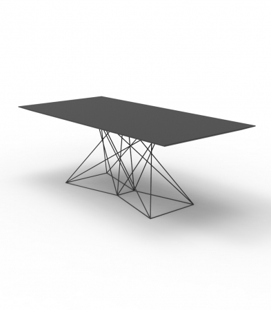 Masa exterior Faz 200x100x72 cm, baza metal model modern geometric, 54053 - Vondom [1]
