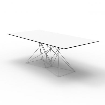 Mese exterior - Masa exterior Faz 200x100x72 cm, baza metal model modern geometric, 54053 - Vondom