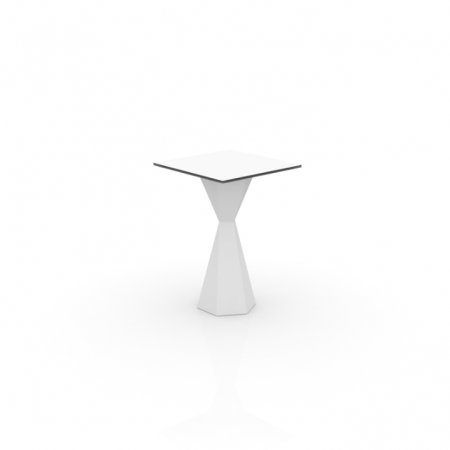 Mese exterior - Masa exterior iluminare LED Vertex 50x50x72 cm picior polipropilena, blat HPL, 51017C - Vondom