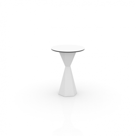 Mese exterior - Masa exterior iluminare LED Vertex Ø50x72 cm picior polipropilena, blat HPL, 51017 - Vondom