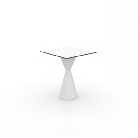 Mese exterior - Masa exterior iluminare LED Vertex 59x59x72 cm picior polipropilena, blat HPL, 51010C - Vondom