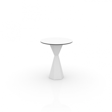 Mese exterior - Masa exterior iluminare LED Vertex Ø59x72 cm picior polipropilena, blat HPL, 51010 - Vondom