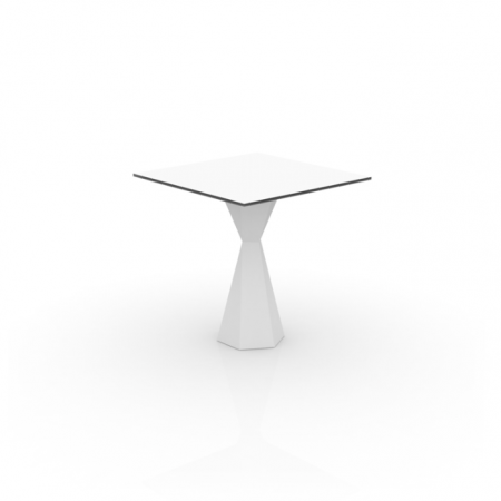 Mese exterior - Masa exterior iluminare LED Vertex 69x69x72 cm picior polipropilena, blat HPL, 51009C - Vondom