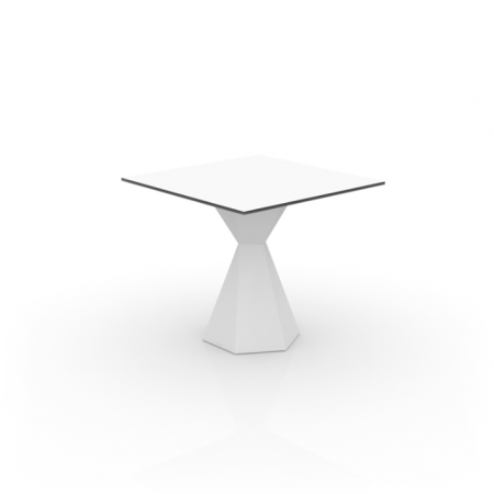 Mese exterior - Masa exterior iluminare LED Vertex 79x79x72 cm picior polipropilena, blat HPL, 51019C - Vondom