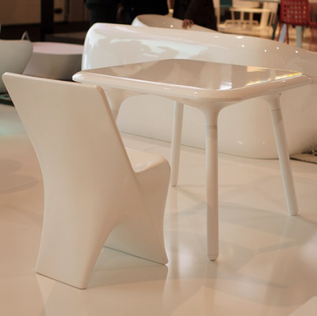 Masa exterior Pal 90x90x72 cm, rasina din polietilena, design modern, 51026 - Vondom [3]