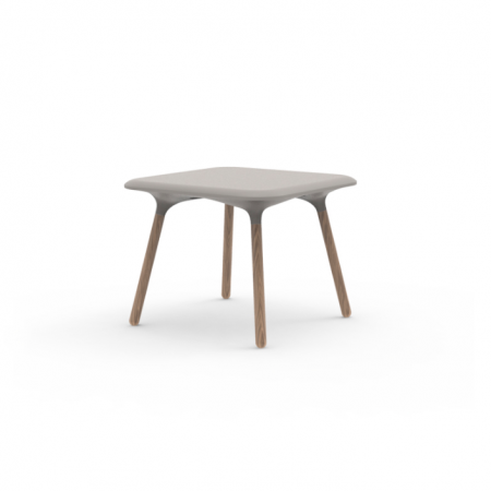 Mese exterior - Masa exterior Pal 90x90x72 cm, rasina din polietilena, picioare lemn, design modern, 51028 - Vondom