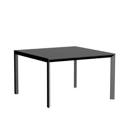 Mese exterior - Masa exterior patrata Frame 120x120x74 cm, blat HPL/DEKTON®, picioare aluminiu, 54235F BE W - Vondom