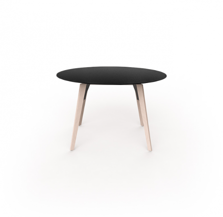 Masa exterior rotunda Faz Ø120x74 cm, blat HPL/DEKTON®, picioare lemn, 54323 BE W - Vondom [1]