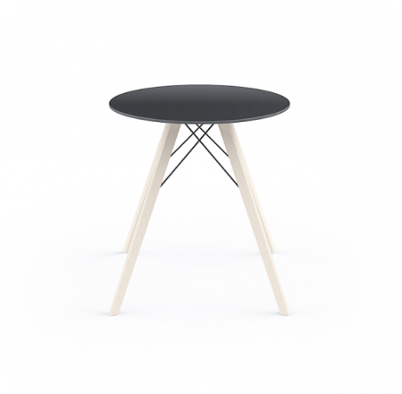 Masa exterior rotunda Faz √∏70x74 cm, blat HPL/DEKTON®, picioare lemn, 54312 BE B - Vondom [1]