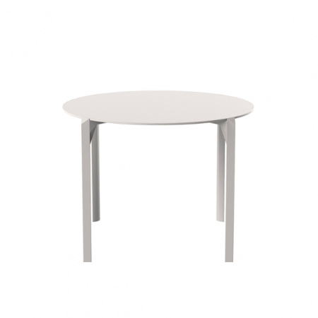 Mese exterior - Masa exterior rotunda Quartz Ø 100 cm HPL alb/negru/ecru, 54202 BE W - Vondom