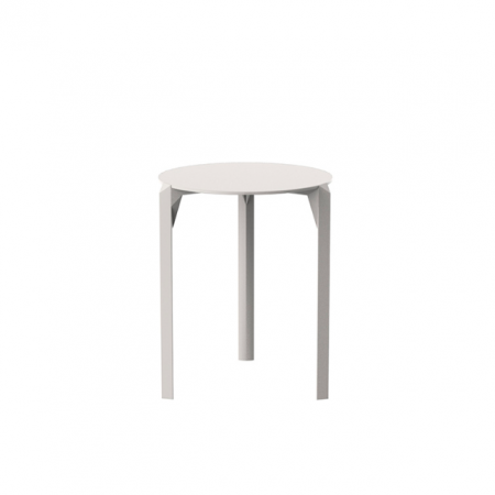 Mese exterior - Masa exterior rotunda Quartz Ø 59 cm HPL alb/negru/ecru, 54198 BE W - Vondom