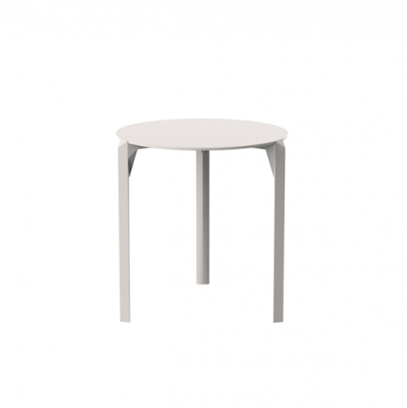 Mese exterior - Masa exterior rotunda Quartz Ø 69 cm HPL alb/negru/ecru, 54199 BE W - Vondom