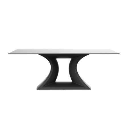 Mese exterior - Masa iluminare LED Rest 200x100x72 cm, baza polipropilena, blat HPL, 53010 - Vondom