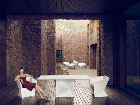 Masa iluminare LED RGBW Faz 200x100x72 cm, design modern geometric, 54016 - Vondom [5]