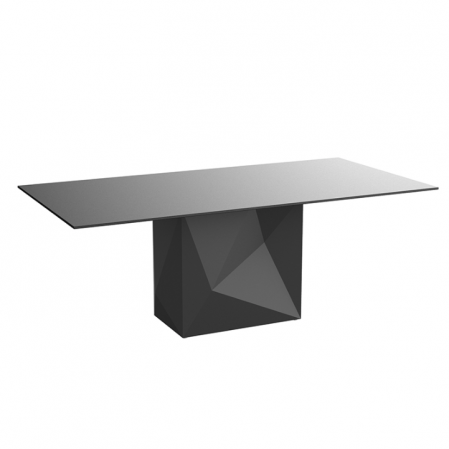 Mese exterior - Masa iluminare LED RGBW Faz 200x100x72 cm, design modern geometric, 54016 - Vondom