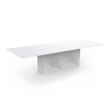 Mese exterior - Masa iluminare LED RGBW Faz 300x120x72 cm cu control smart, design modern geometric, 54017 - Vondom