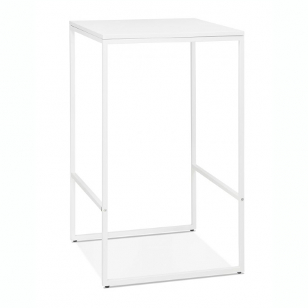 Mese inalte de bar - Masa inalta bar alba Arun 60x60x106 cm, design industrial, BT00430WHWH - Kokoon