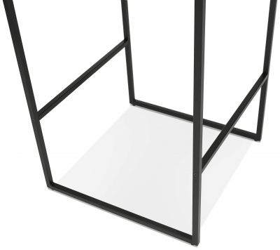 Masa inalta bar Arun 60x60x106 cm, blat alb, picioare negre, design industrial, BT00470WHBL - Kokoon [3]