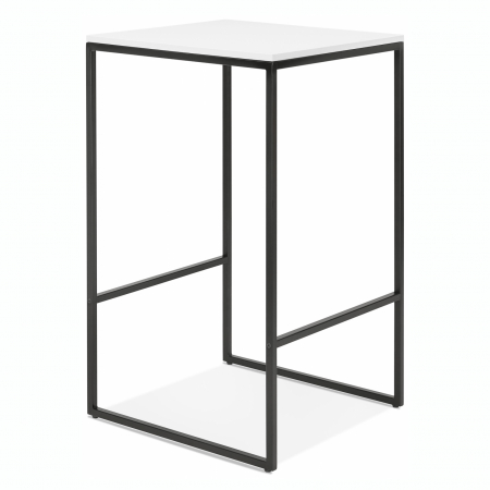 Produse - Masa inalta bar Arun 60x60x106 cm, blat alb, picioare negre, design industrial, BT00470WHBL - Kokoon