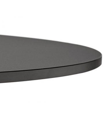 Masa inalta bar rotunda neagra Otso 90 cm pal melaminat negru, picior otel crom, BT00180BL - Kokoon [2]