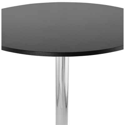 Masa inalta bar rotunda neagra Otso 90 cm pal melaminat negru, picior otel crom, BT00180BL - Kokoon [1]