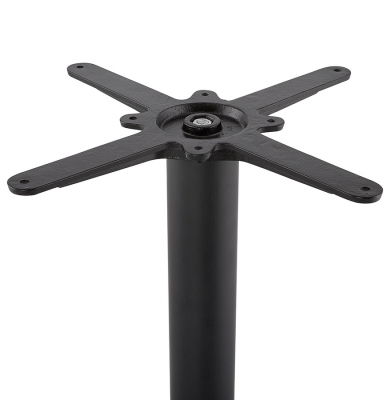 Masa inalta bar MDF negru  Walter 90 cm rotunda, picior central negru otel, BT00160BL - Kokoon [6]