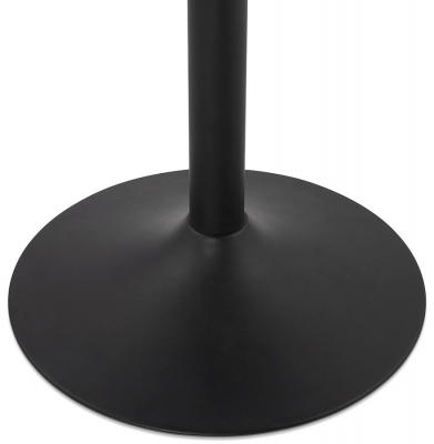 Masa inalta bar rotunda Walter 90 cm MDF nuc, picior central negru otel, design modern elegant, BT00150WA - Kokoon [5]