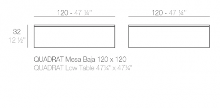 Masa joasa iluminare LED Jut 120x120x32cm, polipropilena, design minimalist, 44417 - Vondom [14]
